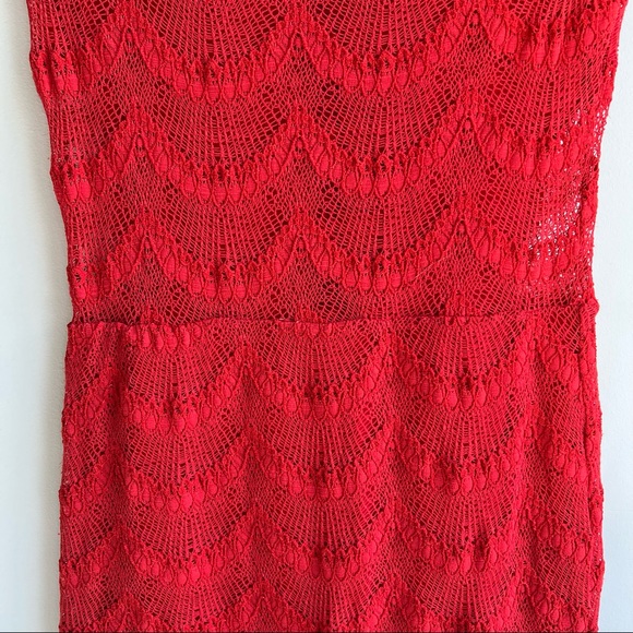 COPY - Free People Nightcap edition red lace mini dress bodycon style size 2 sm - Picture 10 of 15